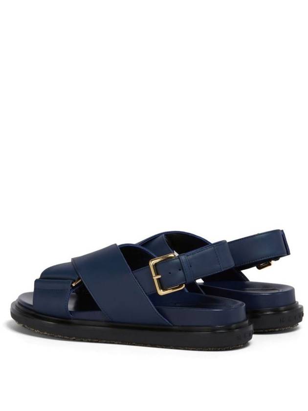 Marni Leather Crisscross Fussbett Sandal Shoes - MARNI - BALAAN 3