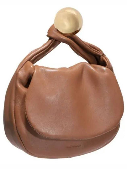 Women's Sphere Lambskin Leather Tote Bag Brown - JIL SANDER - BALAAN 2