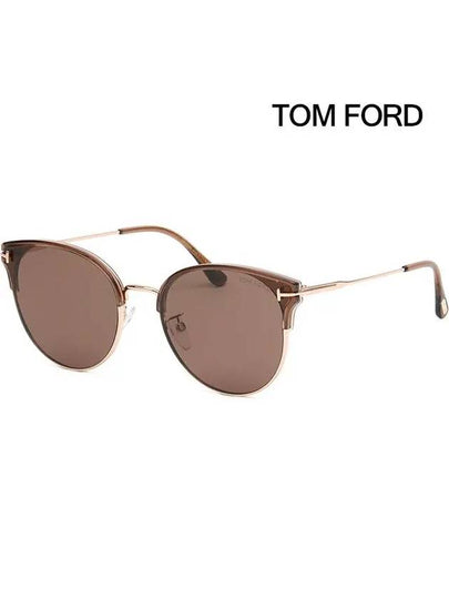 Eyewear Round Clear Sunglasses Brown - TOM FORD - BALAAN 2