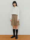 Celine One Tuck Bermuda Shorts Beige - LESEIZIEME - BALAAN 4