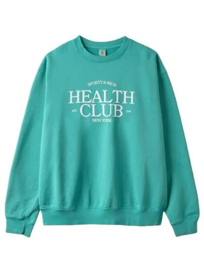 Health Club Print Cotton Sweatshirt Mint - SPORTY & RICH - BALAAN 2