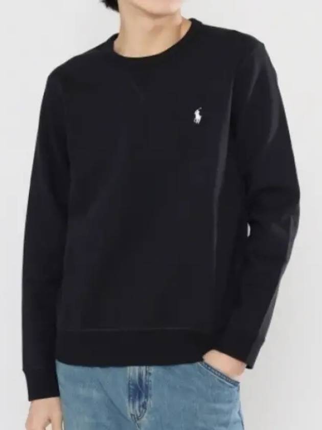 Embroidered Logo Basic Crew Neck Sweatshirt Black - POLO RALPH LAUREN - BALAAN 2