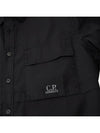 Cotton Rip-Stop Short Sleeve Shirt Black - CP COMPANY - BALAAN 4