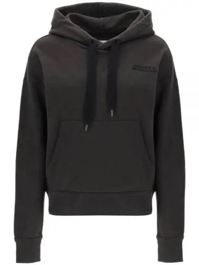 Sylla Embroidered Logo Oversized Hoodie Faded Black - ISABEL MARANT - BALAAN 2