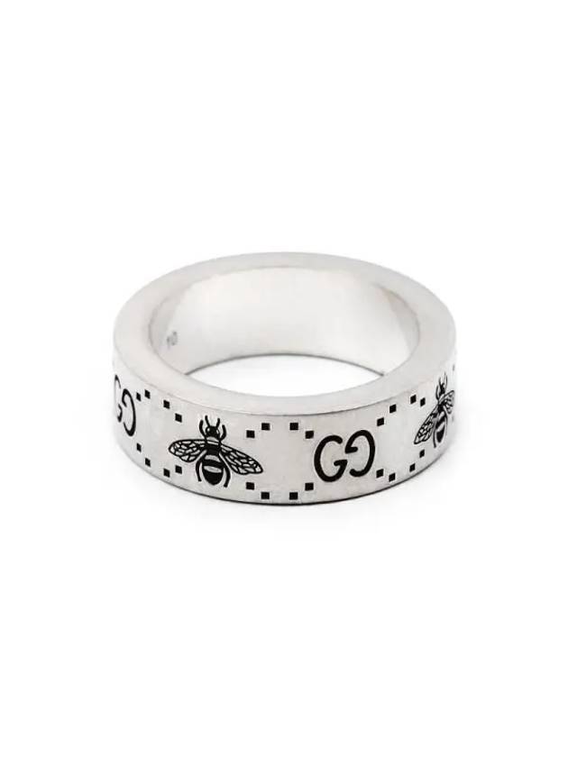 YBC728389001 728389 J8400 0728 Bee GG Engraving 6mm Silver Ring - GUCCI - BALAAN 3