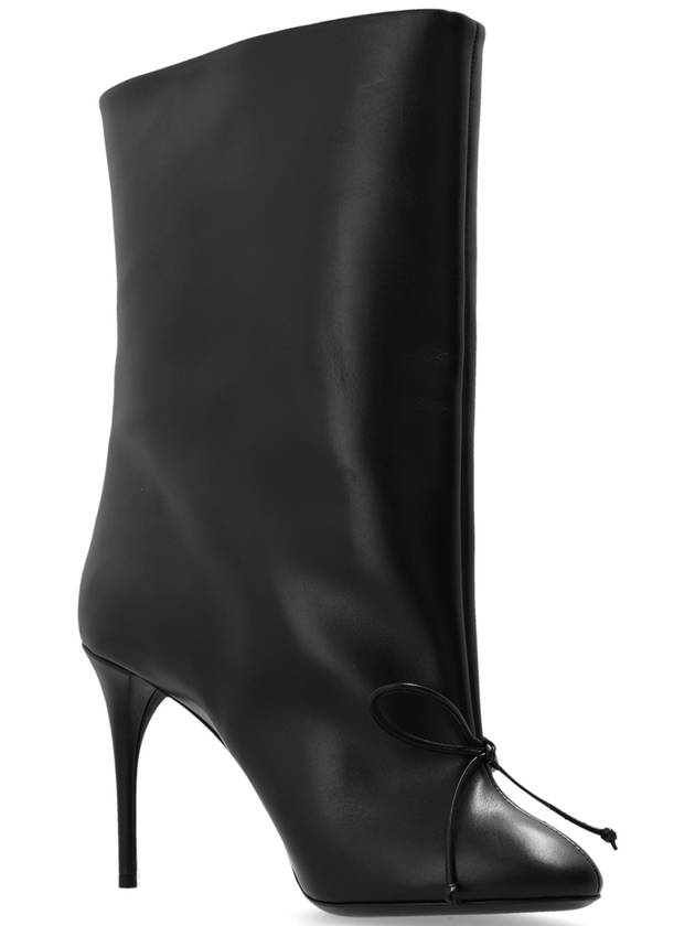 Decolette Lambskin Low Middle Boots Black - ALAIA - BALAAN 5