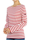 Minquiers Modern Stripe Long Sleeve T-Shirt Neige Tulipe - SAINT JAMES - BALAAN 7