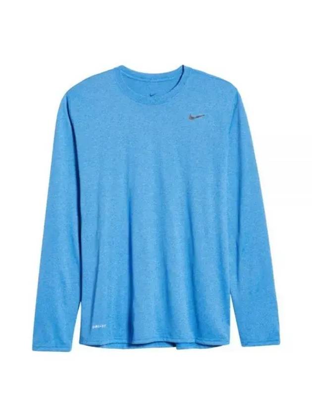 Men's Team Legend Dri Fit Long Sleeve T-Shirt Blue - NIKE - BALAAN 1