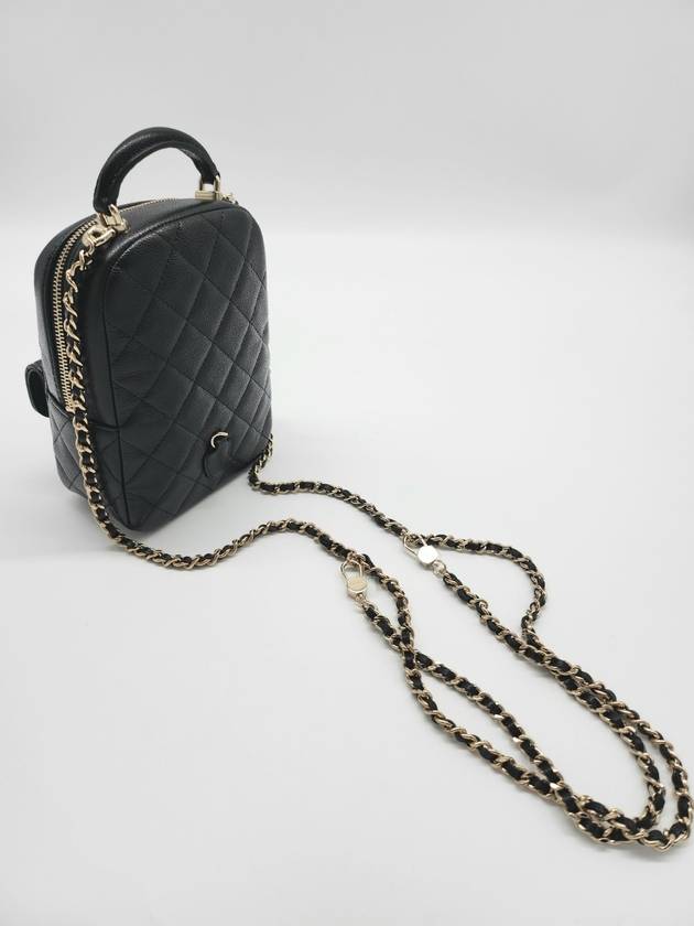 Classic Gold CC Logo Chain Caviar Mini Backpack Black - CHANEL - BALAAN 8