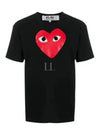 Play Men's Black Eye Red Big Heart Print Short Sleeve T-Shirt P1 T112 1 Black - COMME DES GARCONS - BALAAN 2