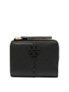 McGraw Leather Half Wallet Black - TORY BURCH - BALAAN 1