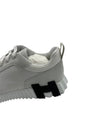 Graphic Mesh Suede Low Top Sneakers Blanc - HERMES - BALAAN 8