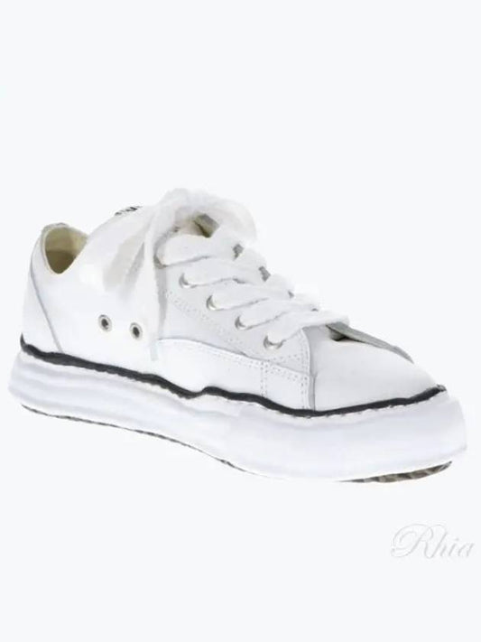 24 A06FW736 White Peterson OG Sole Leather Low Sneakers - MIHARA YASUHIRO - BALAAN 1