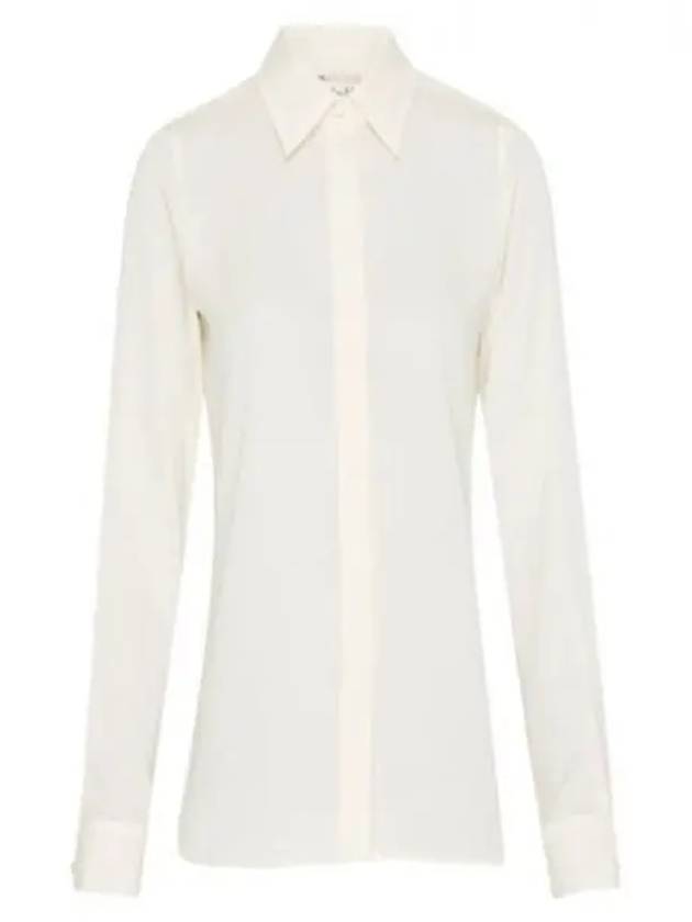 Filmato Button Cuff Silk Long Sleeve Shirt Ivory - MAX MARA - BALAAN 2