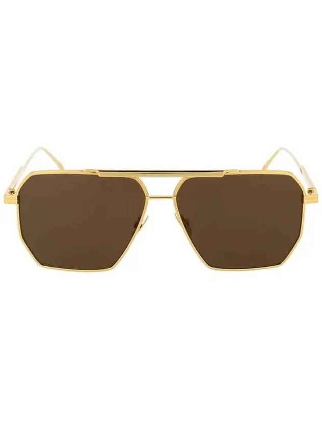 Eyewear Boeing Square Sunglasses Brown Gold - BOTTEGA VENETA - BALAAN 1