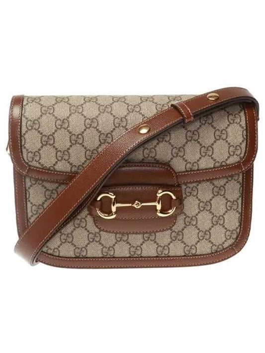 Horsebit 1955 GG Supreme Shoulder Bag Brown - GUCCI - BALAAN 2