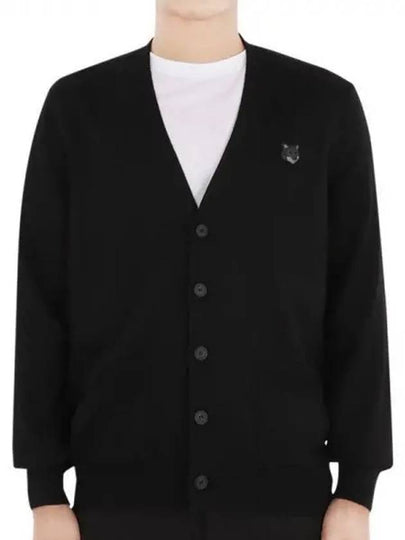 Bold Fox Head Patch Regular Cardigan Black - MAISON KITSUNE - BALAAN 2