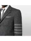 Donegal Tweed 4 Bar Single Breasted Blazer Jacket Grey - THOM BROWNE - BALAAN 4