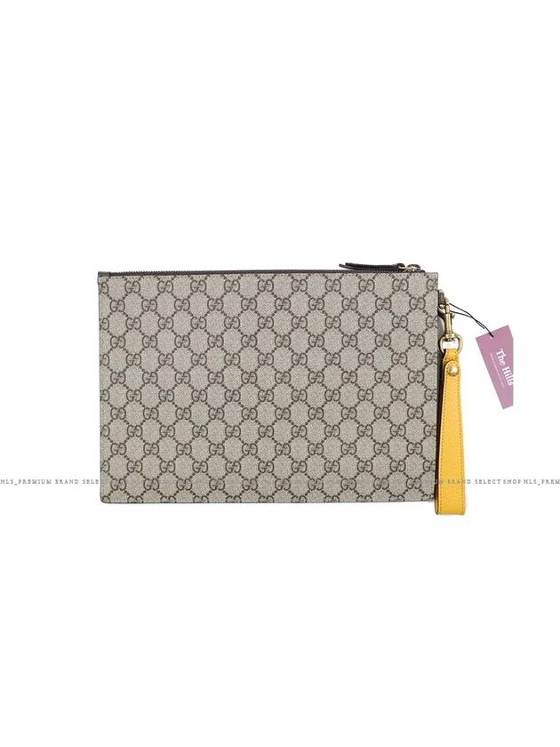 Neo Vintage GG Supreme Clutch Bag Beige Ebony - GUCCI - BALAAN 4