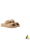 Nappa Leather Slippers Beige - PRADA - BALAAN 2