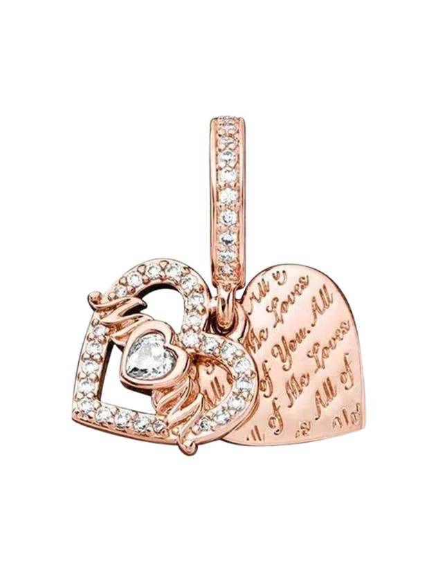 Heart Mum Dangle Bracelet Charm Rose Gold - PANDORA - BALAAN 1