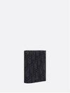 Compact Vertical Oblique Jacquard Canvas Card Wallet Black - DIOR - BALAAN 4