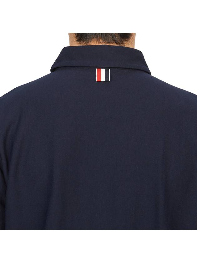 RWB Stripe Polo Shirt Navy - THOM BROWNE - BALAAN 8