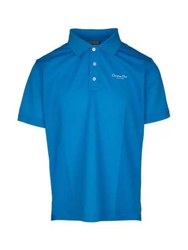 Couture Polo Shirt Blue - DIOR - BALAAN 2