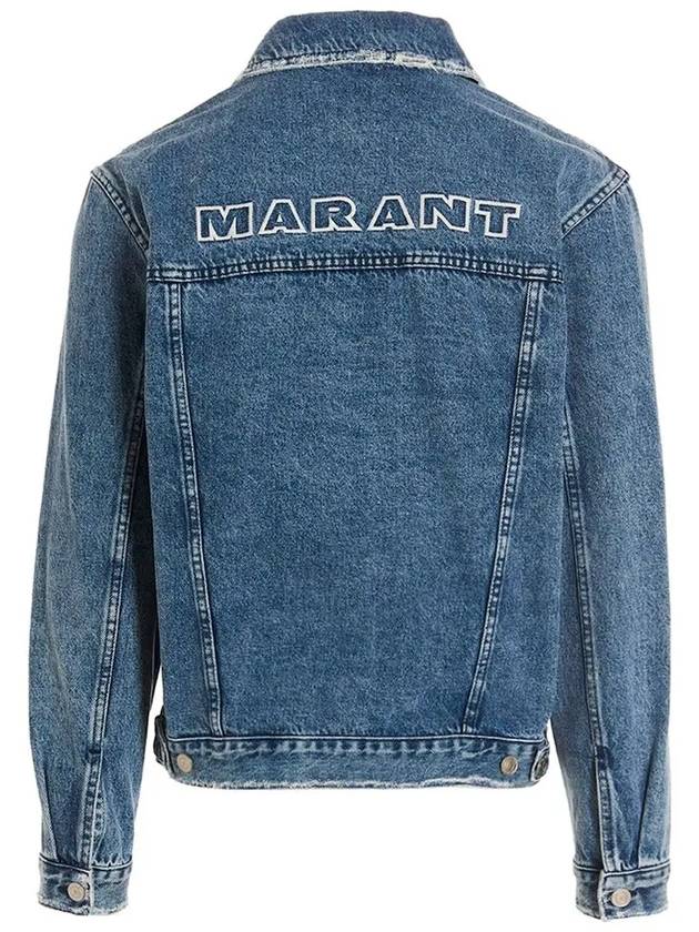 Django Back Logo Jacket Blue - ISABEL MARANT - BALAAN 4