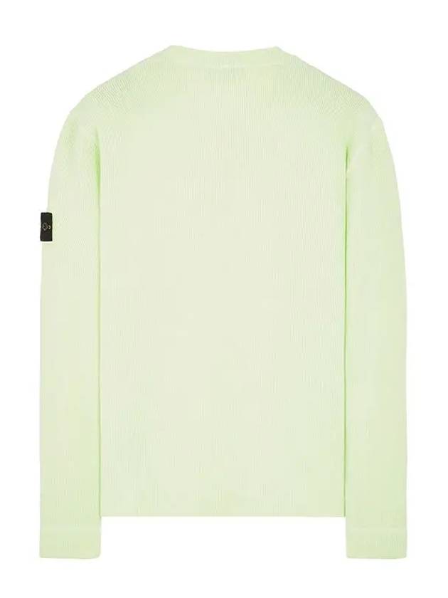 Men's Wappen Patch Knit Top Light Green - STONE ISLAND - BALAAN 3