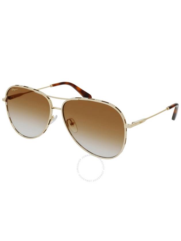 Eyewear Gradient Pilot Sunglasses Brown - SALVATORE FERRAGAMO - BALAAN 1