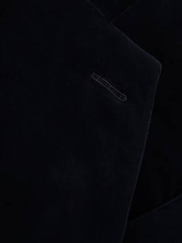 Stretch Cotton Velvet Formal Jacket Dark Blue - GUCCI - BALAAN 5