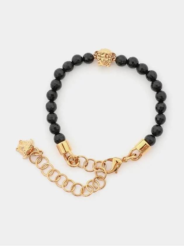 Medusa Charm Bead Bracelet Black - VERSACE - BALAAN 3