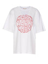 Logo Print Cotton Short Sleeve T-Shirt White - MARNI - BALAAN 2