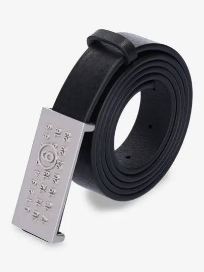 Numeric Signature Leather Belt Black - MAISON MARGIELA - BALAAN 2