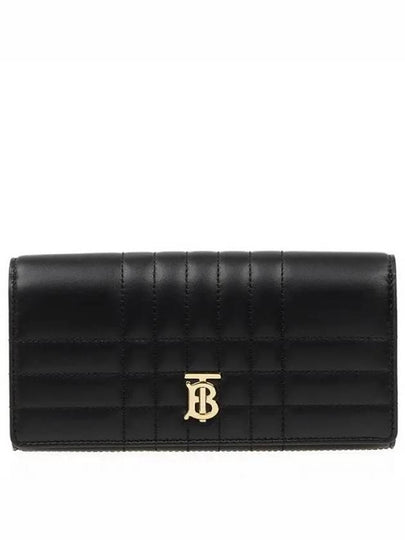 Lola Continental Quilted Leather Long Wallet Black - BURBERRY - BALAAN 2