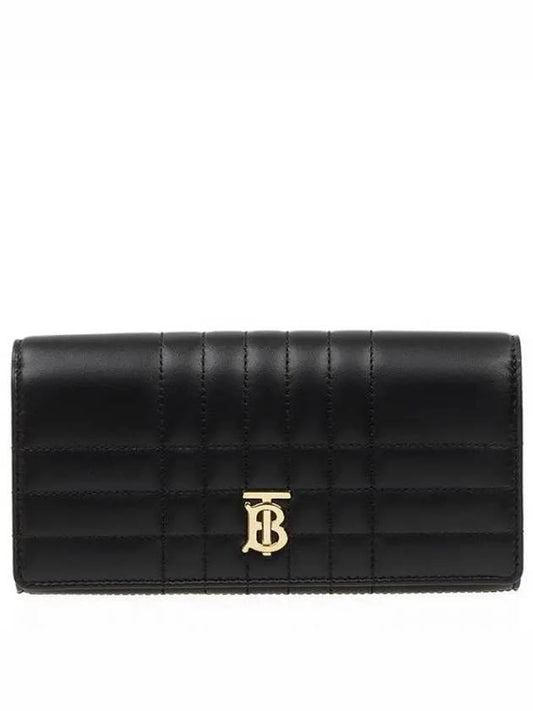 Lola Continental Quilted Leather Long Wallet Black - BURBERRY - BALAAN 2