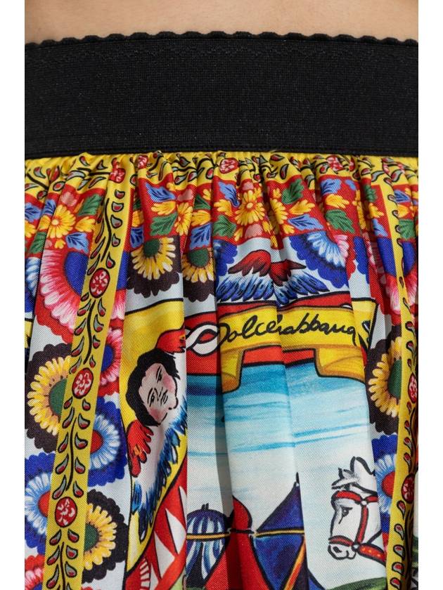 Graphic Print A-Line Skirt F4BU5TGDS12 - DOLCE&GABBANA - BALAAN 6