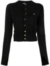 Ripped Embroidery Cardigan Black - VIVIENNE WESTWOOD - BALAAN 1