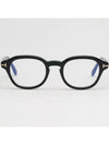 Blue light blocking glasses frame TF5871B 001 square black horn - TOM FORD - BALAAN 3