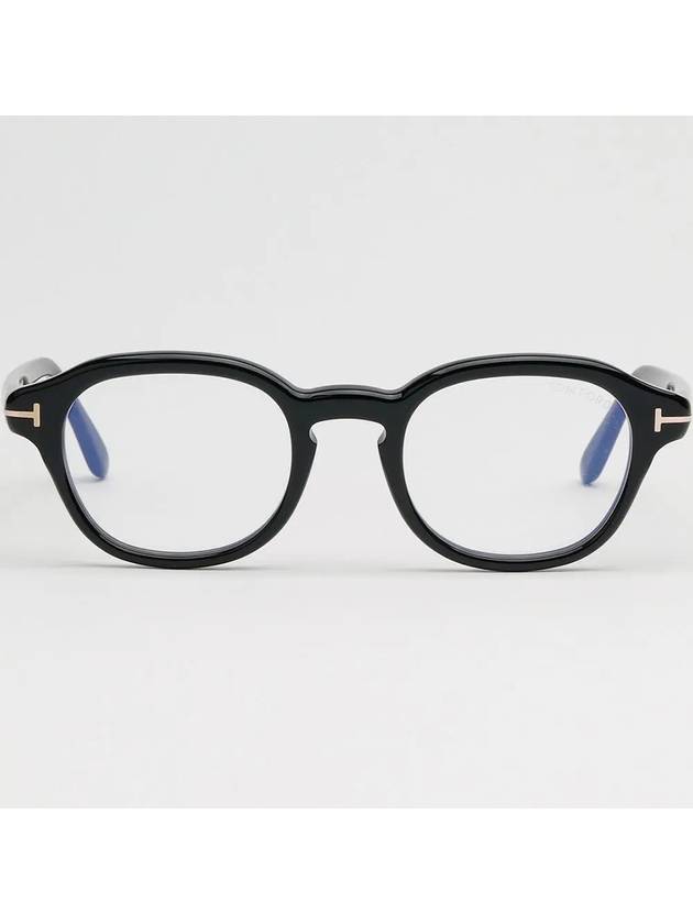 Blue light blocking glasses frame TF5871B 001 square black horn - TOM FORD - BALAAN 3