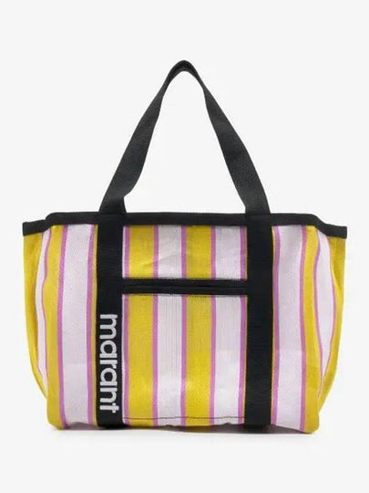 Darwen Striped Nylon Tote Bag Yellow - ISABEL MARANT - BALAAN 2