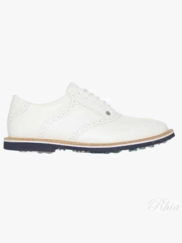 Men'S Gallivanter Pebble Leather Saddle Spike Shoes Snow - G/FORE - BALAAN 2