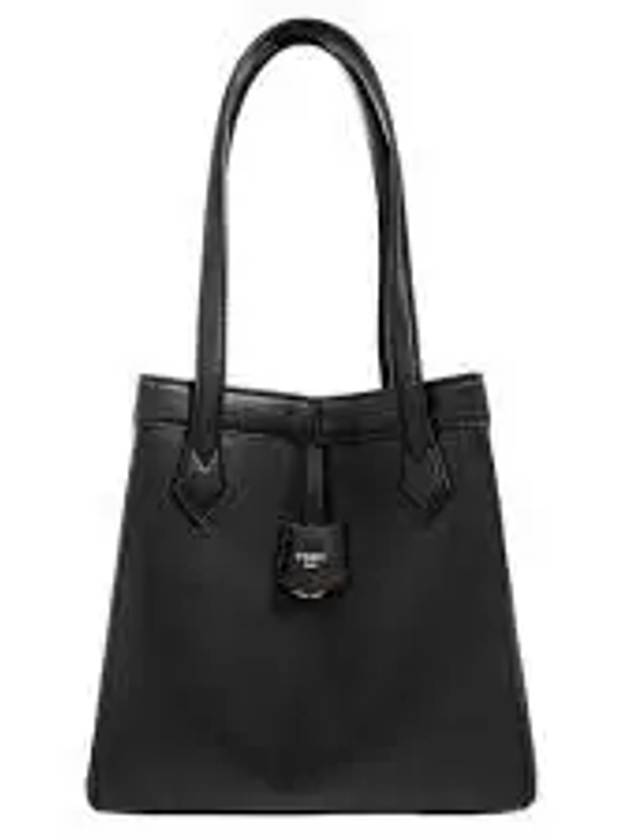 Origami Medium Leather Tote Bag Black - FENDI - BALAAN 2