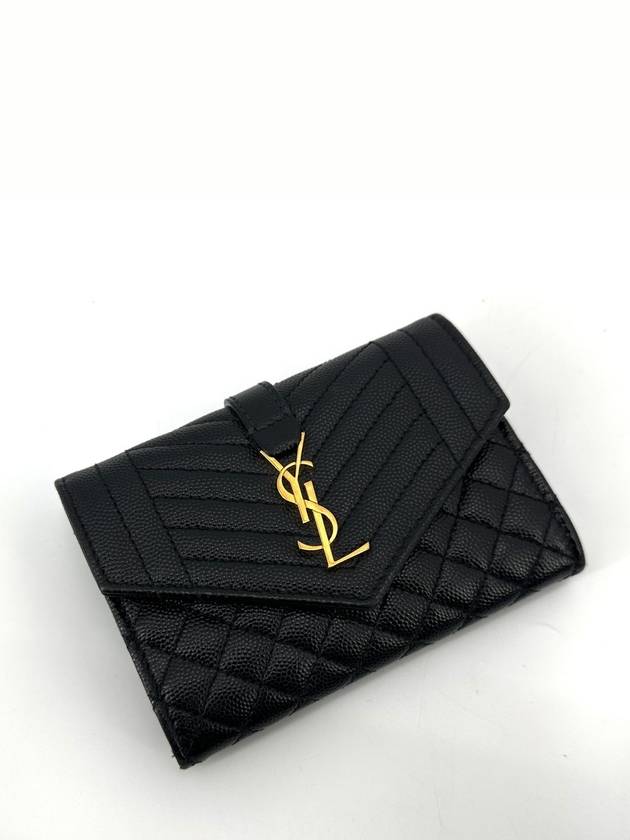 Envelope gold plated medium wallet 651026 - SAINT LAURENT - BALAAN 2