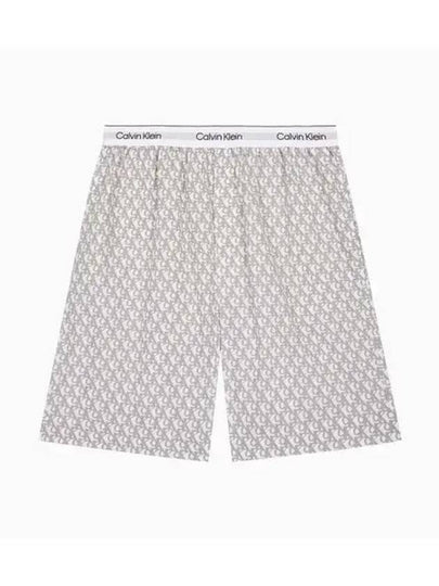 Cotton Poplin Sleep Shorts Grey - CALVIN KLEIN - BALAAN 2