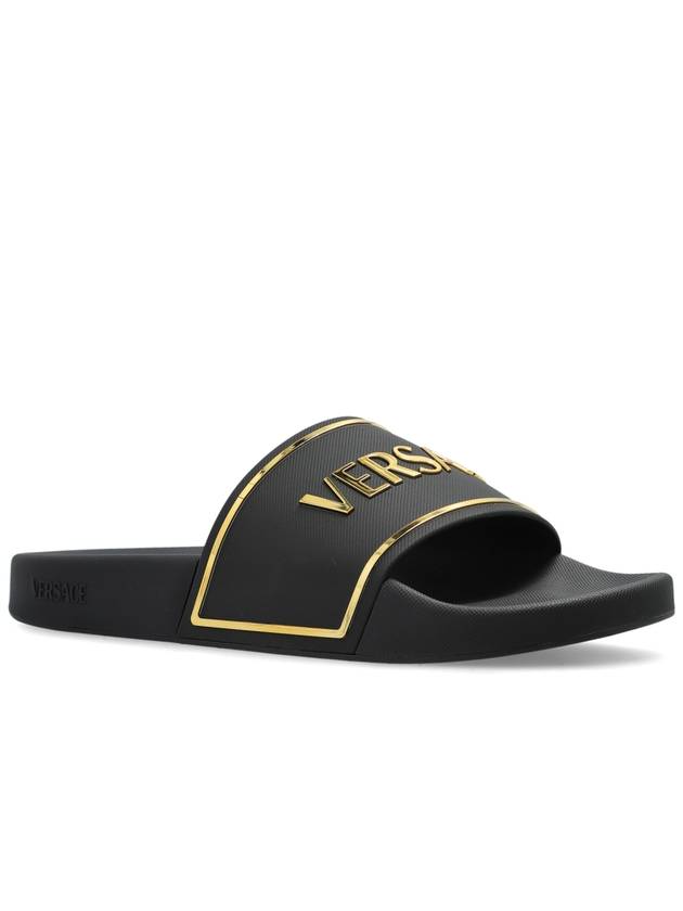 Versace Rubber Slides, Men's, Black - VERSACE - BALAAN 4