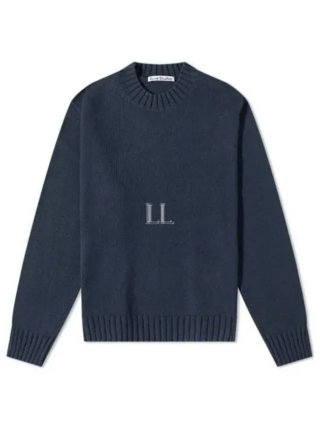 Organic Crewneck Knit Top Midnight Blue - ACNE STUDIOS - BALAAN 2