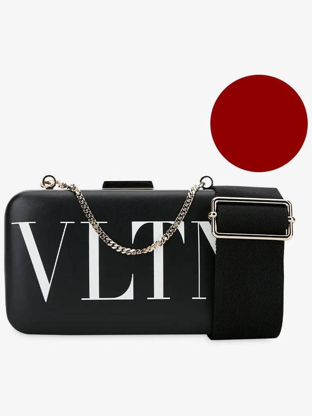 Women's VLTN Logo Cross Bag Black - VALENTINO - BALAAN 3