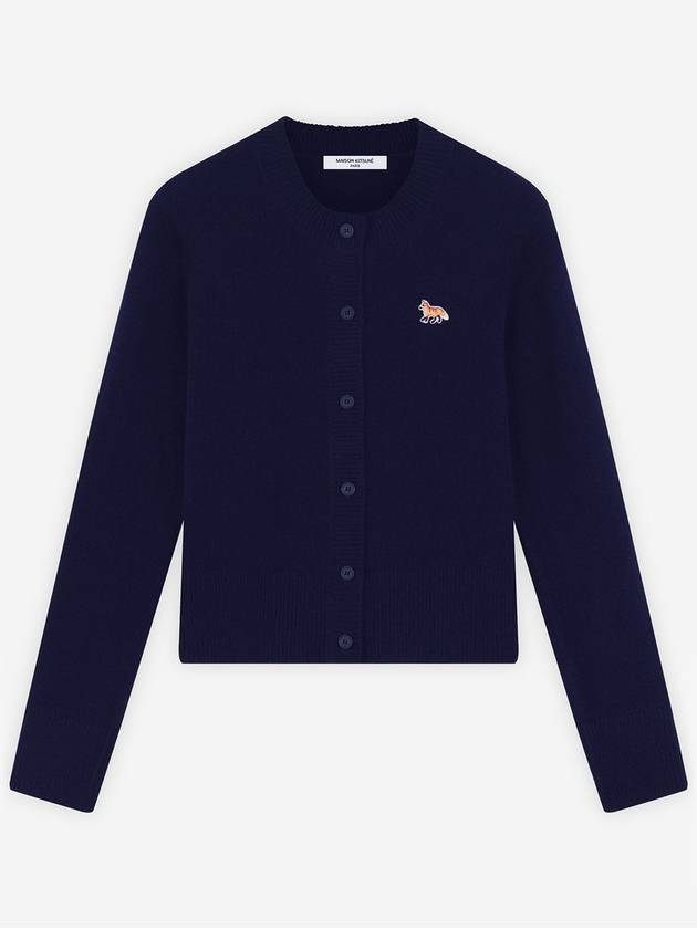 Baby Fox Patch Wool Cardigan Navy - MAISON KITSUNE - BALAAN 2